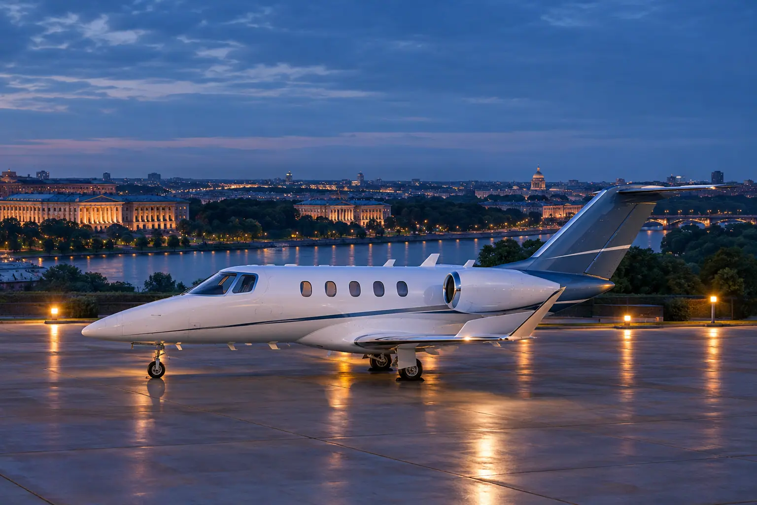 Private jet in Washington, DC
