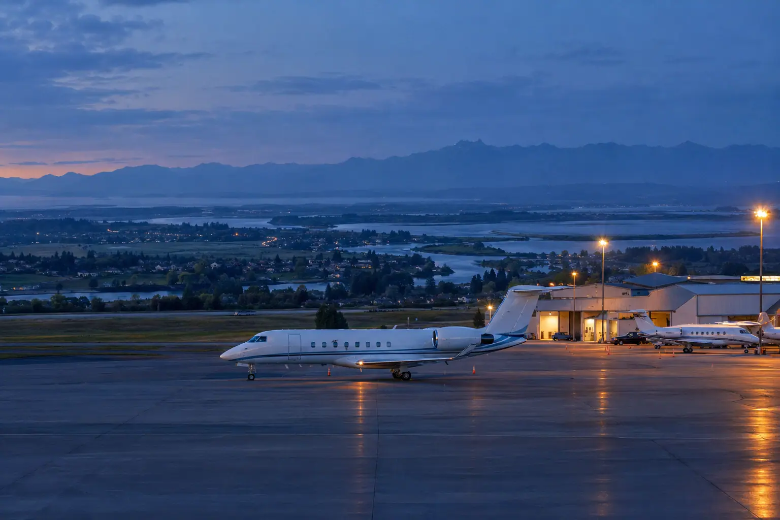 Private jets at Chicago Midway International Airport